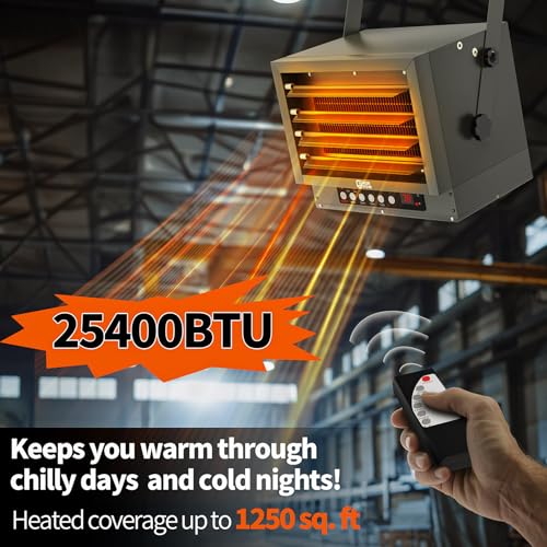 7500-watt-Electric-Garage-Heater-240v-240-volt-Electric-Shop-Heater-Ceiling-Mount-Fan-Forced-Space-Heaters-Remote-Control-Thermostat-12-Hour-Timer-Overheat-Protection-for-Garage-and-Shop 7500 watt Electric Garage Heater 240v 240 volt Electric Shop Heater Ceiling Mount Fan Forced Space Heaters Remote Control Thermostat 12 Hour Timer Overheat Protection for Garage and Shop