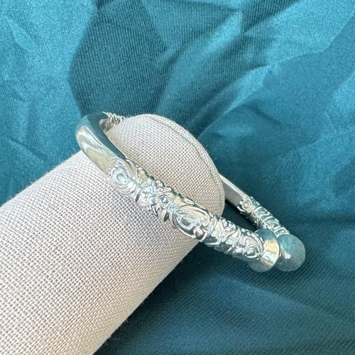 Extra Thick Pyramid 925 Sterling Silver West Indian Bangle, Heavy Cuff bracelet, 1 piece4
