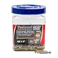 Proferred Professional Decking & Outdoors Wood Screws, Bronze SKT Coating - 1500 Hour Salt Spray, 8 X 2", 6 Lobe 20 Drive (375pcs with 1 Bit in Jar) Model Number: V56081