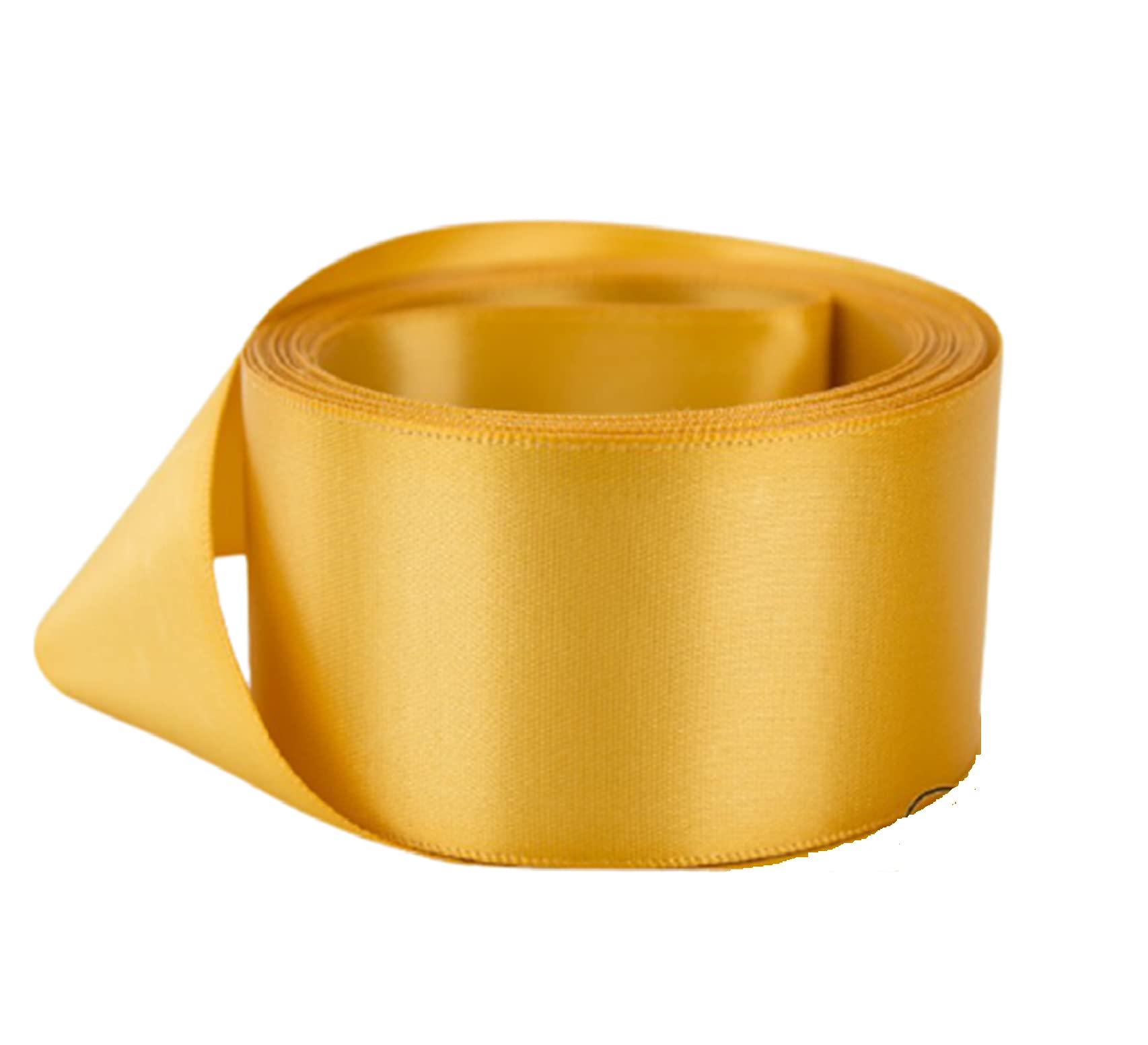 Double Sided Faced Satin Ribbon Size 38mm x 10 Meters (Gold) Perfect for Gifts Wrap Sew Party Decorations Events Dress Wedding Christmas Crafts