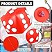 4 Pieces Jumbo Inflatable Dice 19.7 Inch Giant Inflatable Dice Multicolor Large Fun Game Toy for Indoor Outdoor Lawn Swimming Pool Party Board Game (White, Black, Blue, Red)