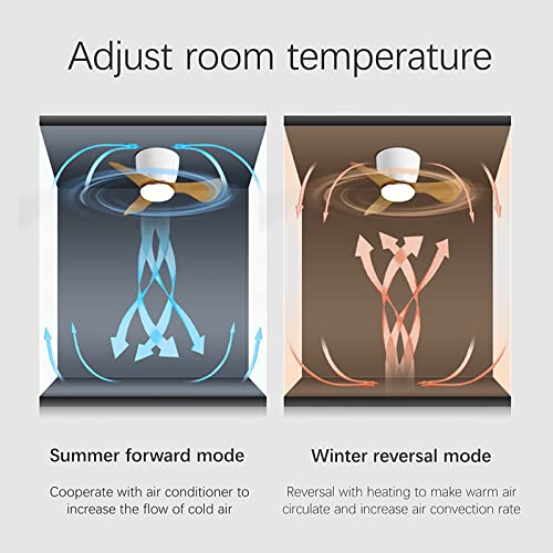 YOUXI Piccolo Ventilatore da Soffitto con Luce e