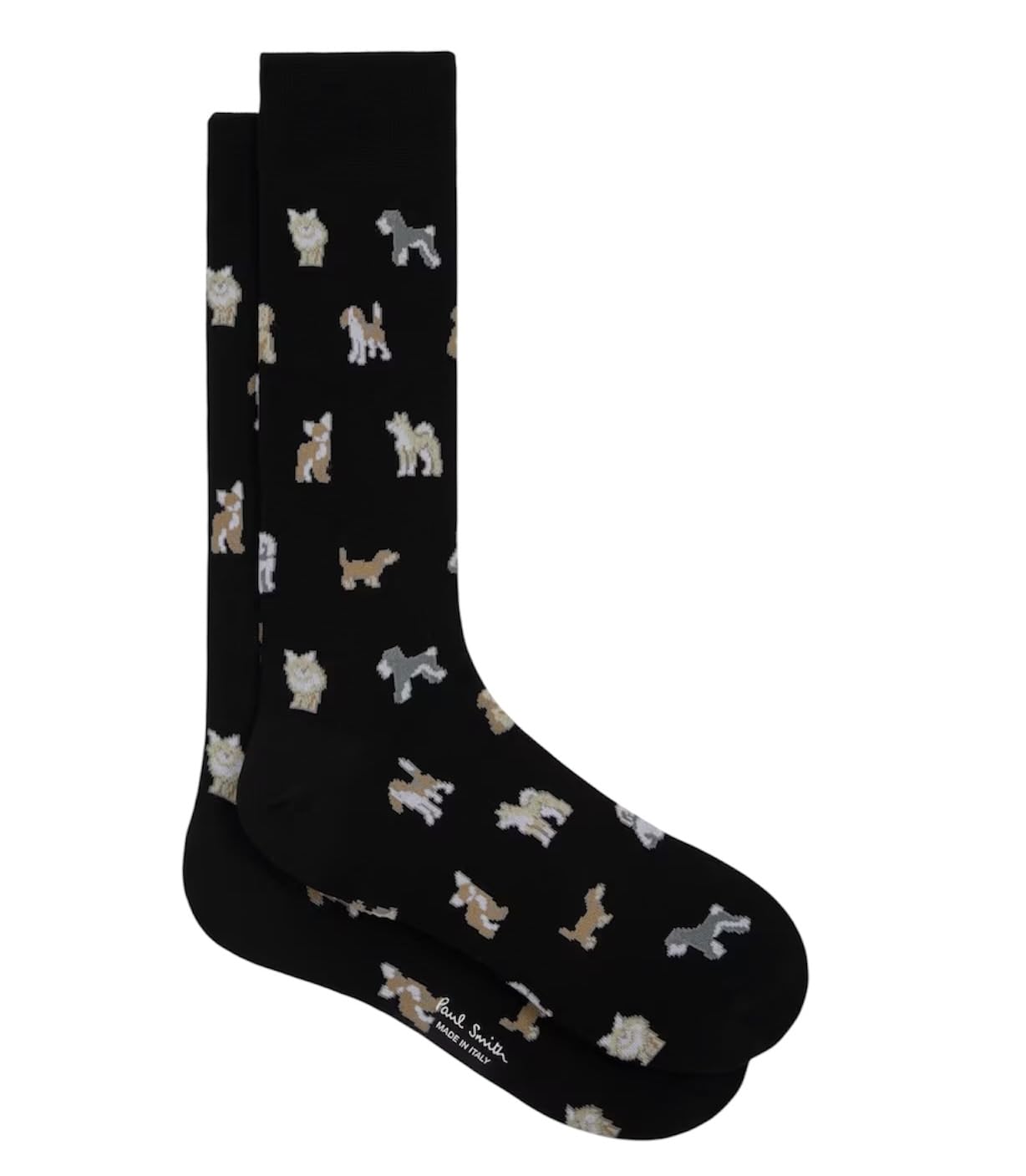 Paul Smith Men's Black Kyoto Dogs Socks. One Size