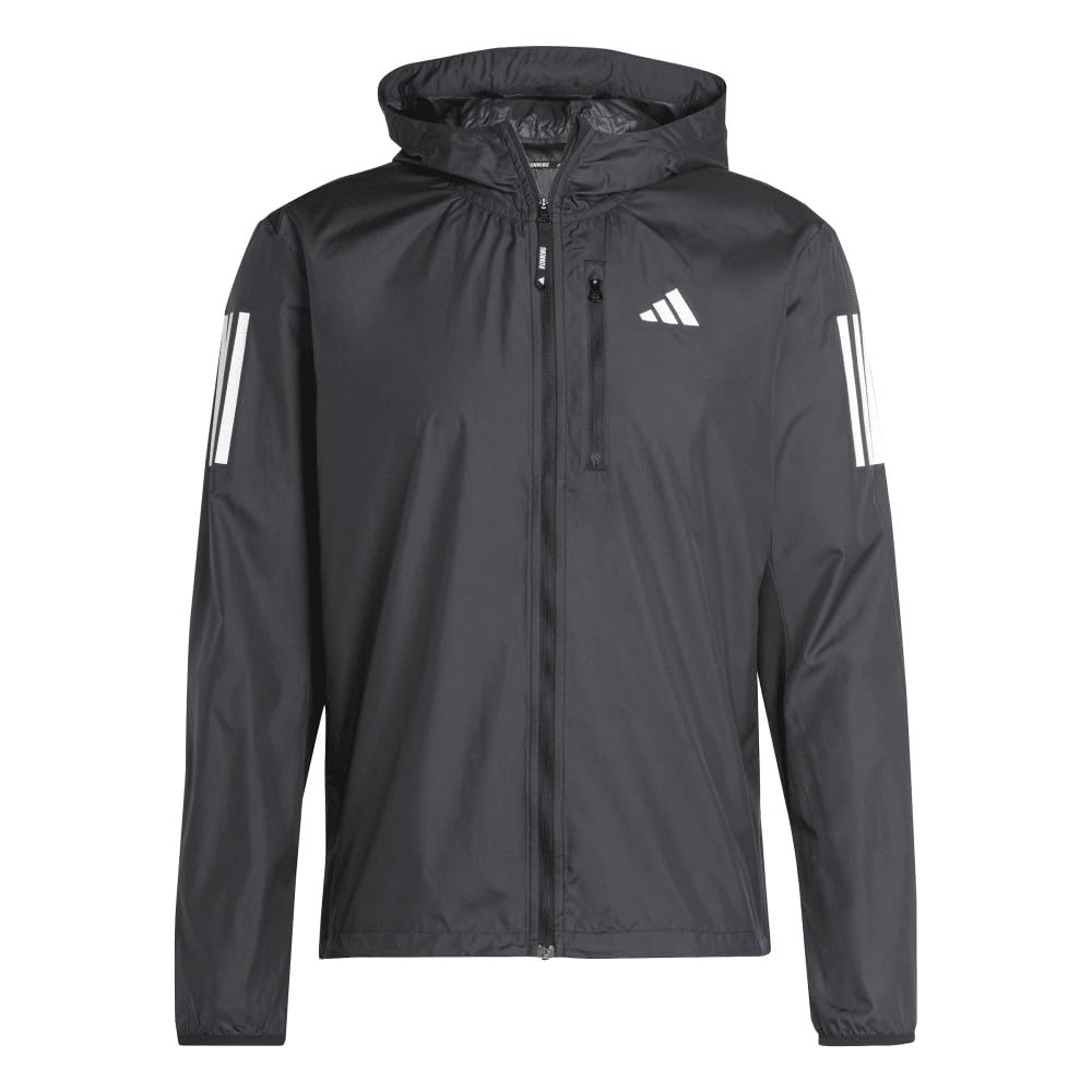 adidas Mężczyźni Own the Run Jacket, Black/White pocket, L