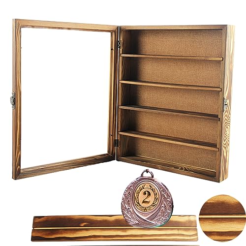 LITAITAI 14x17 Shadowbox Frame with Shelves, Deep Shadow Box Display Cases with 4 Movable Shelves,Shadow Work Journal and Workboolshadow Box for Flowers,Medals,Coins,Pictures,Weddings(Carbon)
