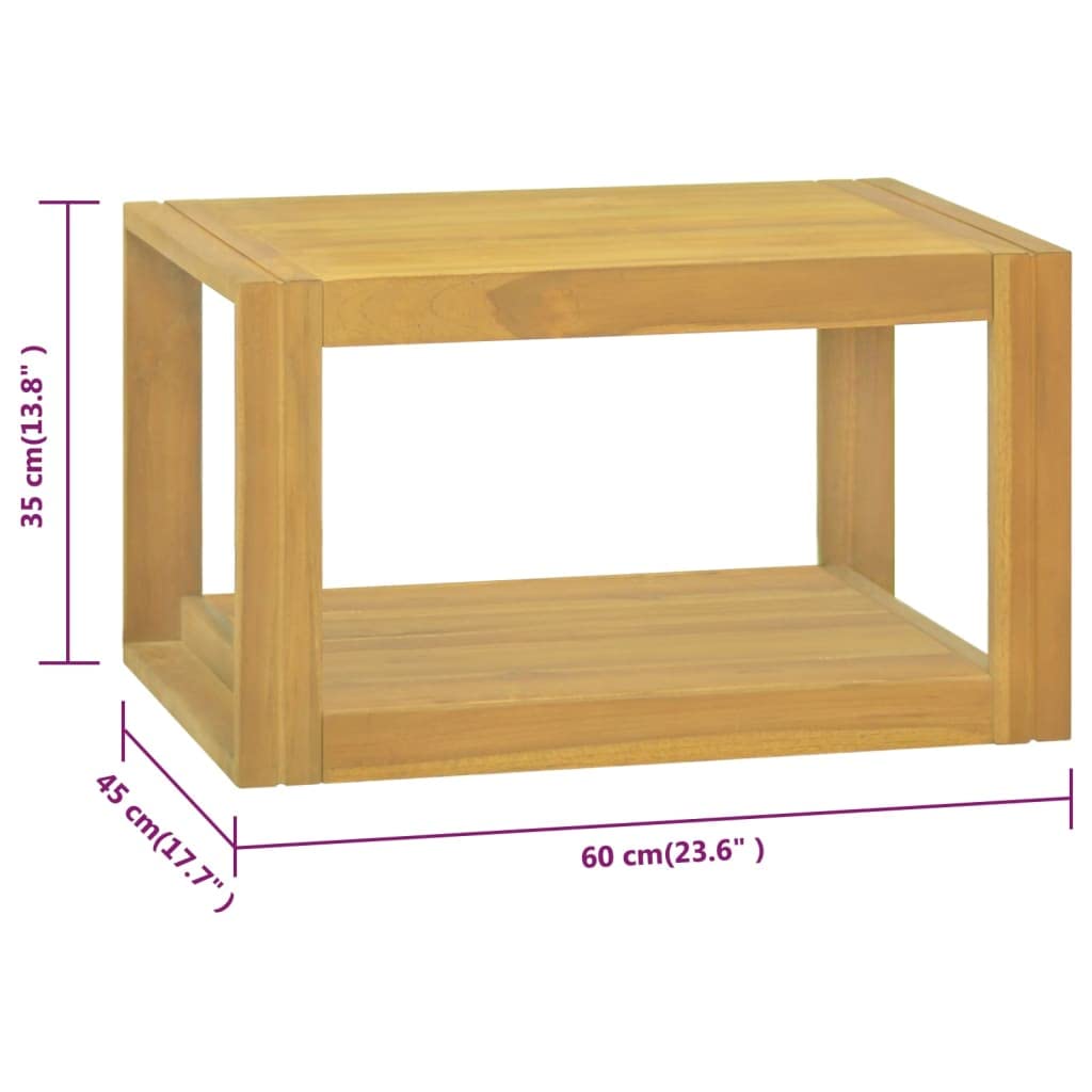 vidaXL Armario de Baño de Pared Unidad Tocador Almacenamiento Mueble Ducha Aparador Estantería Organizador Interior Familia Madera Maciza de Teca