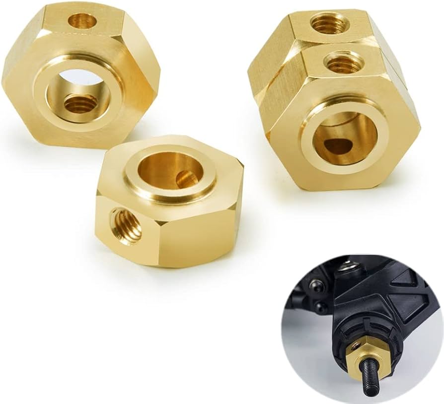 Amazon.com: RCLIONS 4pcs Brass RC Wheel Hex Hubs Heavy Weight