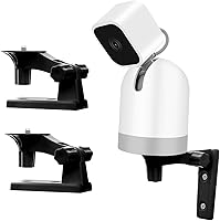 Vista 10 de Soporte de pared ajustable compatible con WYZE Cam Pan V3/V4/V2 Blink Mini Pan-Tilt Camera, ángulo de rotación de 180 grados para pared