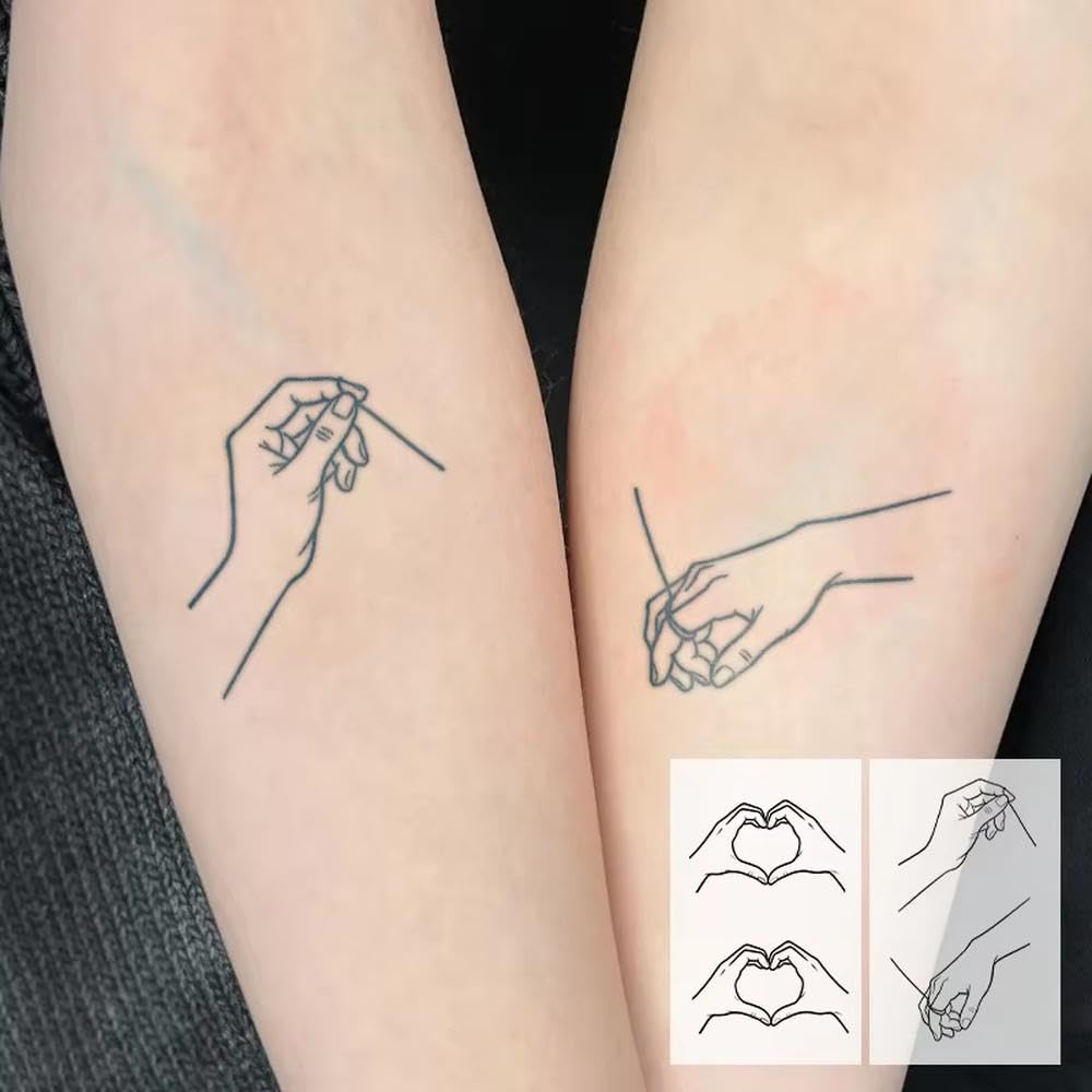 Adesivi Per Tatuaggi Temporanei A Base Di Erbe Con Motivo Minimalista Impermeabili A Lunga Durata Per Il Palmo Del Braccio Adesivi lunga durata(C)