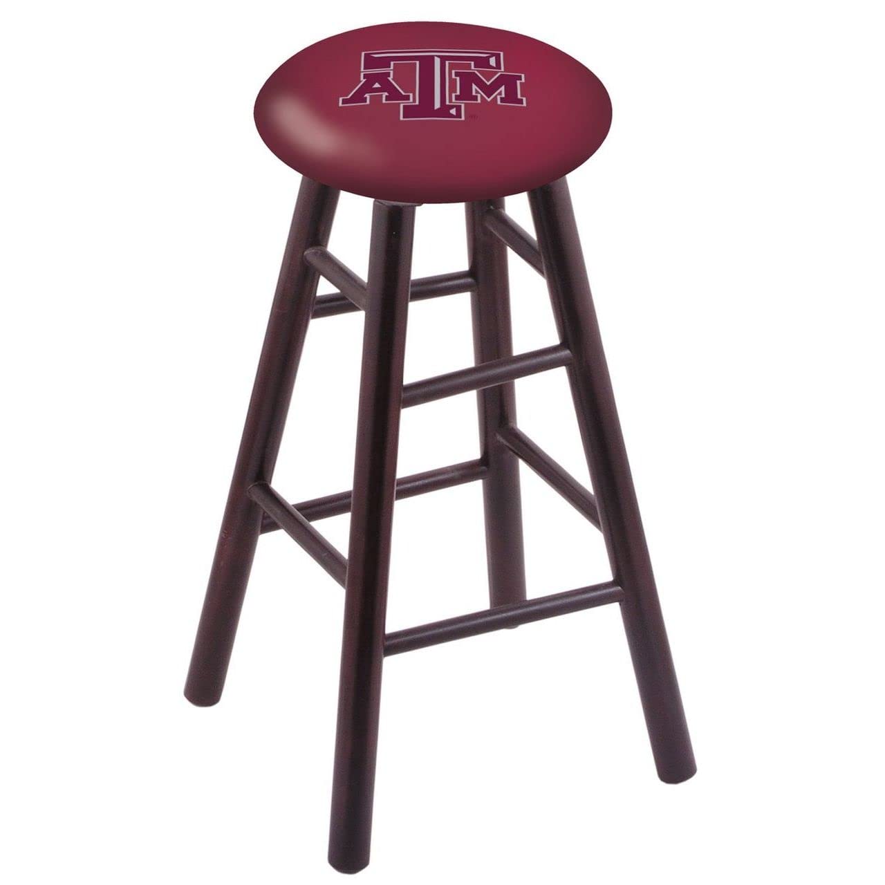 Holland Bar Stool Co. Maple Counter Stool in Dark Cherry Finish with Texas A&M Seat by The