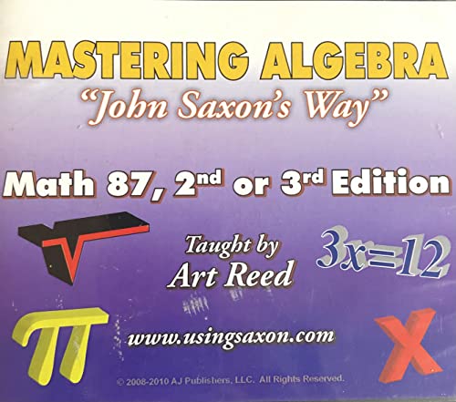 Mastering Algebra Saxon Math 87, 2nd or 3rd edition