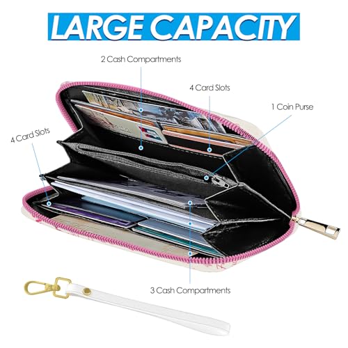 Inspirational Womens Wallet, Pink Bow Christian God Wristlet Wallet For Women, God Says I Am Credit Card Holder Purse, Birthday Christmas Graduation Gifts For Women Mom, Travel Office Daily Purse4