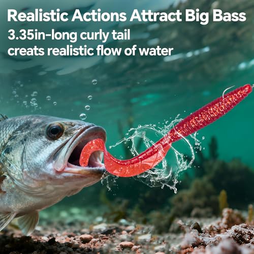 Image of Clearance Bionics-Designed Durable Soft Plastic Fishing Lures Kit with Bonus Accessories, 3 /4 /5 /6 Inch, 9-Type Lifelike Swimbaits in One Gear Set Included Tackle Box for Bass
