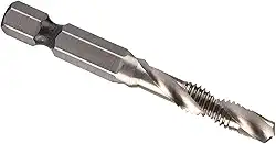 Cosiki Broca de Haste Hexagonal M6 de Alta Dureza e Broca Cônica para Metais Macios, Ferro, para Perfuração, Rosqueamento, Chanframento, Ponto de Aterramento Preciso, Adequado para Projetos DIY