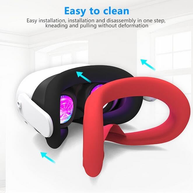 Coyktonty Silicone Cover Set for Meta Quest 3S VR Headset, 2 Controller Grips Silicon Cover+5 VR Sweat mask+VR Headset Protector+Lens Protection Cover+Eye mask+2 Button Cover+Cleaning Cloth (Pink)