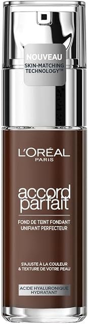 L'Oreal Paris Foundation True Match Liquid Foundation 10C Espresso with Hyaluronic Acid & SPF 17 30ml