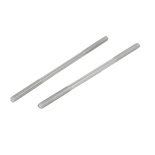 Miniatura 2 de IIVVERR Tornillo roscado de doble extremo de acero inoxidable 304 M4x100mm 5pcs (M4x100mm 304 Tornillo de tornillo de tornillo roscado de doble