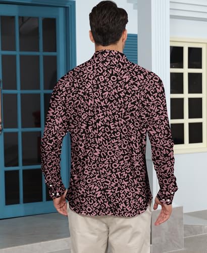 KYKU Mens Long Sleeve Shirt: Fashion Button Down Casual Shirts for Men with Pocket 6