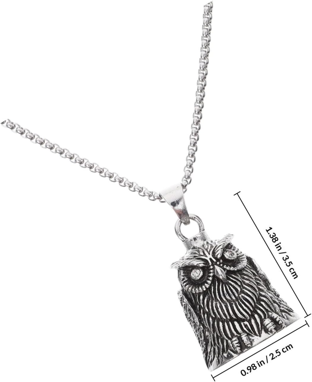 SEWACC Vintage Owl Bell Keychain Stainless Steel Charm for Bike Bags image 2