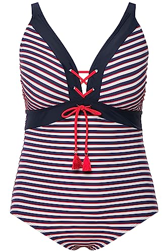 Ulla Popken Badeanzug für große Größen: Schicke Streifen und bequemer Sitz