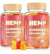 HOOLOO Hemp Gummies 980,000 Fruity, Bears Sugar Free Hemp Gummy for Adults, Made in USA
