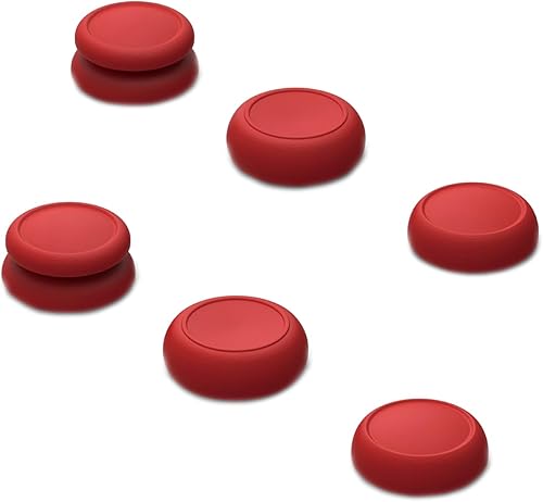 Skull & Co. Skin, CQC y FPS - Juego de agarre para el pulgar y tapa de joystick analógica para Nintendo Switch Joy-Con Controller - Rojo oscuro, 3