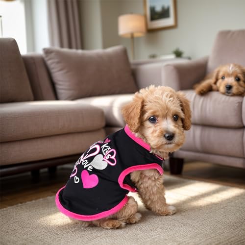 Pistha 4 Pack Dog Shirts Summer Printed Puppy Clothes Cute Sleeveless Pet T Shirts Dog Clothes for Small Medium Dogs Cats Girl(M) by Pistha - Used condition - Image 6