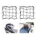 Filet à Bagages 2 Pièces Araignée Elastique avec 6 Crochets pour Moto Scooter Bicyclette VTT Extensible 28 x 28cm Noir