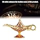 Genie Licht Lampe, hohl Geschnitzte Aladdin Lampe Magie Genie Licht, Vintage-Stil, für, Dekoration, rot