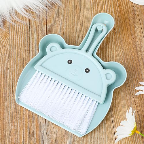 Amabro Mini Kehrschaufel und Bürsten Set, Handkehrset Besen und Kehrschaufel Set Handfeger Tischbesen Mit Schaufel Kleines Besen und Kehrschaufel Reinigungsset(Blau) – Bild 7