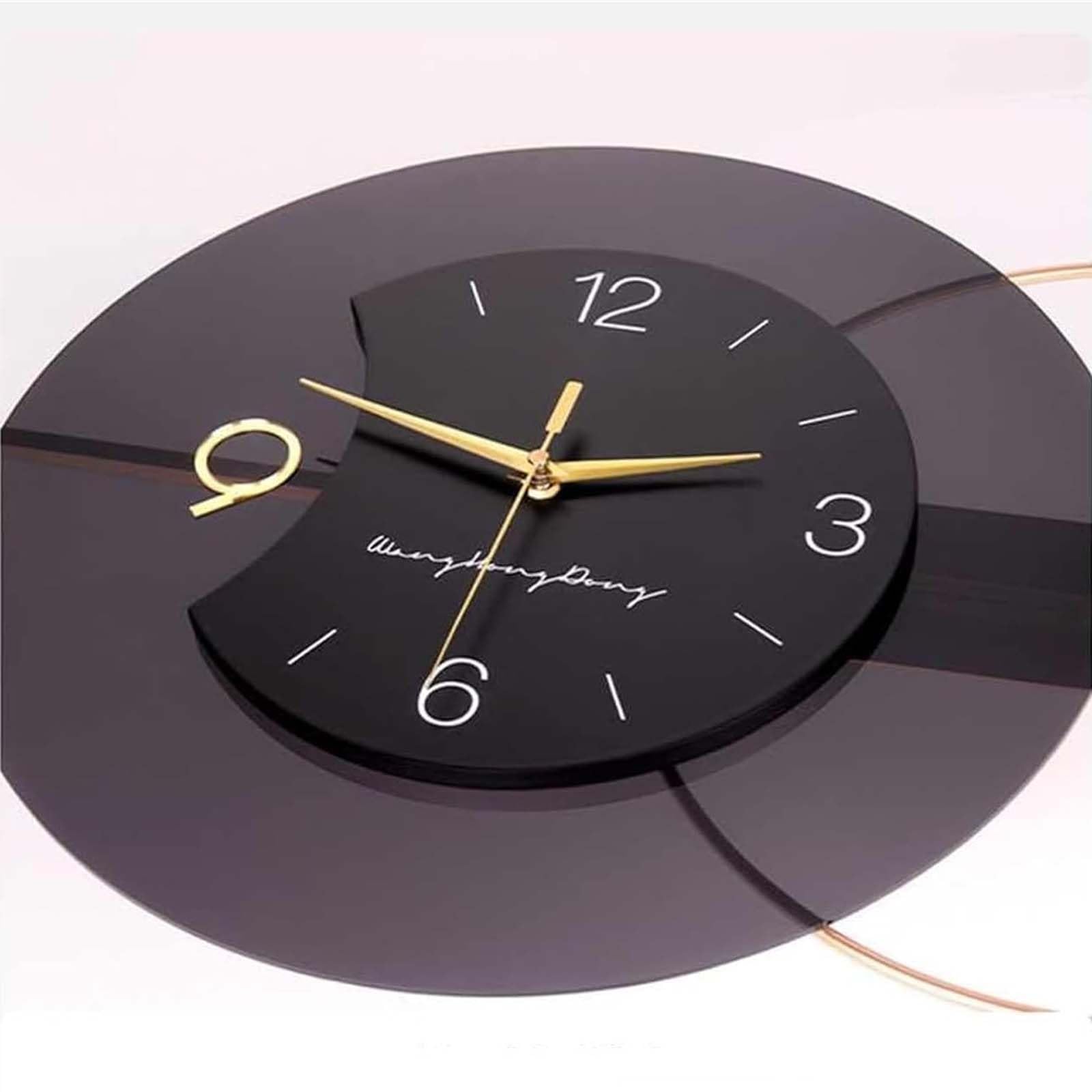 12 inch Moderne stille en niet-tikkende decoratieve wandklokken voor woonkamer huis, kantoor, school, slaapkamer, batterij bedienen,B