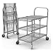 300 lb Load Capacity Fold-Away Utility Cart with Shallow Lipped Wire Shelves Shelves 3 GIS-WSCC-3