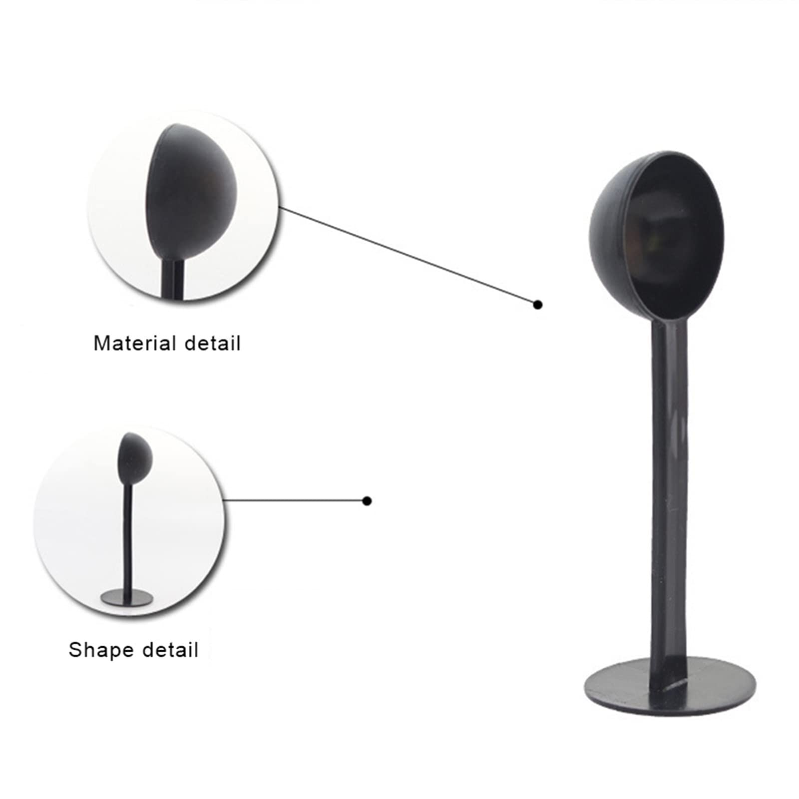 Cucharones de Cocina Cuchara para apisonar café en Polvo Cuchara medidora de plástico para Granos de café para máquina de Espresso Utensilios para café Accesorios de Cocina (Negro)