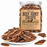 Premium Australian Angus Beef Jerky Crisps, Beef Brisket Chunks, Grass-Fed & Grass-Finished Whole-Cut Beef Strips, Ready-to-Eat High Protein Snack, Suitable for Enjoy or Pair with Meals, 2.82 OZ(80 g)