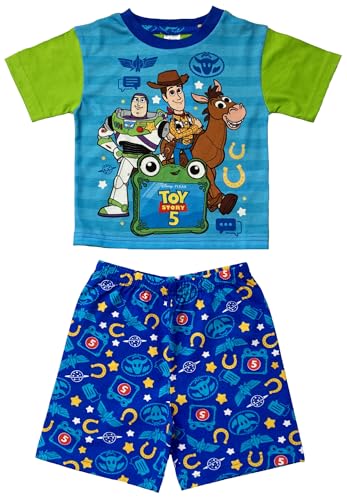 Disney Toy Story 5 Boys Short Pyjamas Ages 18 Months to 8 Years (UK Age 5 Years 6 Years) Blue Green