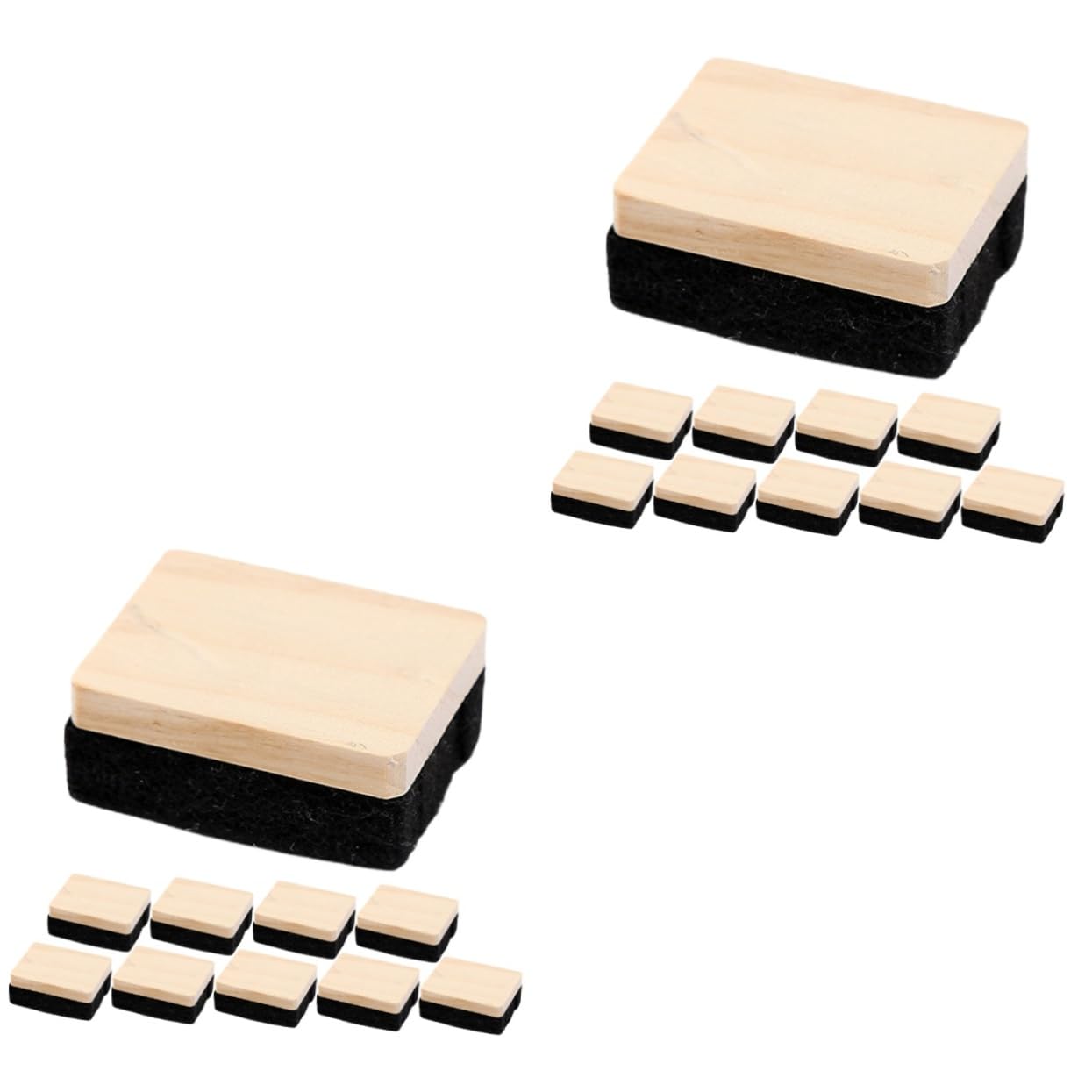 Gadpiparty 2 Sätze Radiergummi Trocken Abwischbarer Kreideradierer Mini-whiteboard-radierer Weiß Staubfreier Tafelradierer Kreidetafel-radierer Im Klassenzimmer 10 Stück * 2