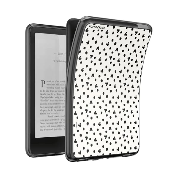 Image of PopSockets Kindle Paperwhite 12th Gen MagSafe Case- Mickey Dots White | Pair with PopGrip for MagSafe, 2024 /25, 7 inchin, E-Reader, Disney, Mickey Mouse, Minnie, Phone, Women