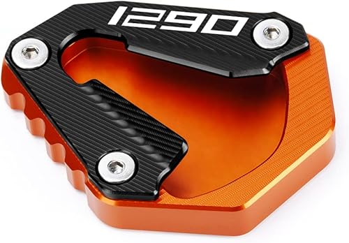 Miniatura 4 de Modeer Compatible con 1290 Super Adventure S 2021-2024 Placa de extensión de soporte CNC para motocicleta, soporte lateral, almohadilla de soporte
