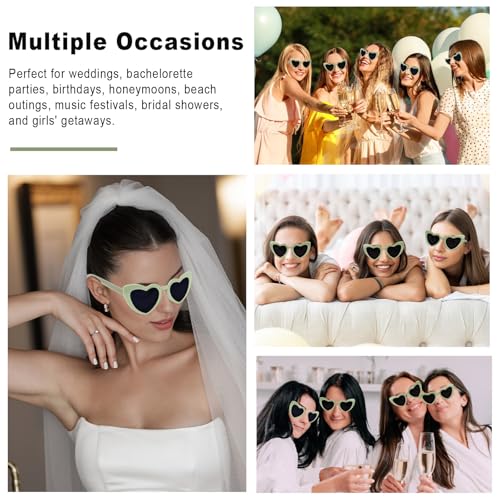 Heart Sunglasses 8 Pairs Bachelorette Party Heart Shaped Sunglasses Bulk Bridal Party Glasses Favors for Women Girls 5