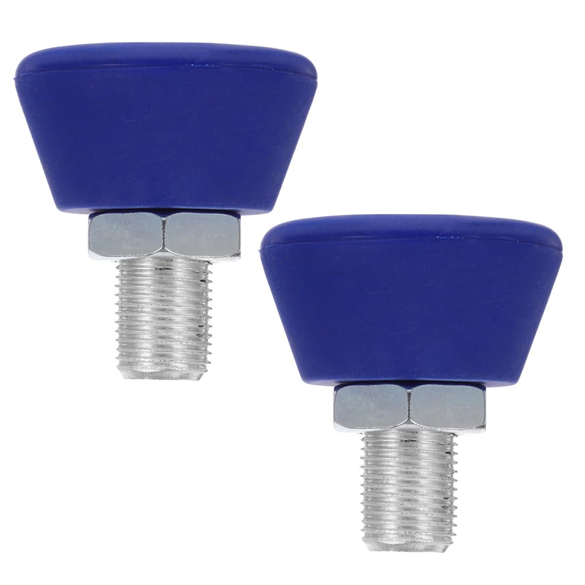 Outanaya Roller Skate Toe Stop Pads 5/8 Inch Bolt 2 Pack Blue Rubber