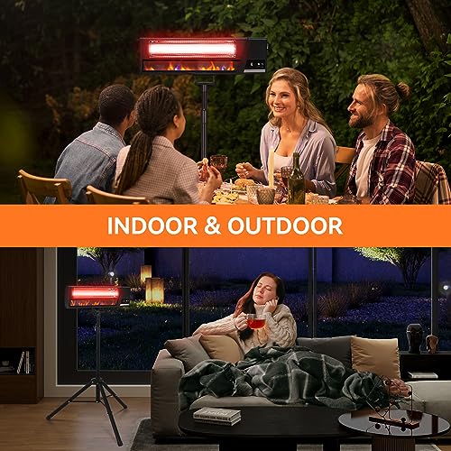 Yu Yusing Yusing Outdoor Heaters For Patio, 2-In-1 Wall Mounted & Standing Infrared Heater With Remote Control thumb #5