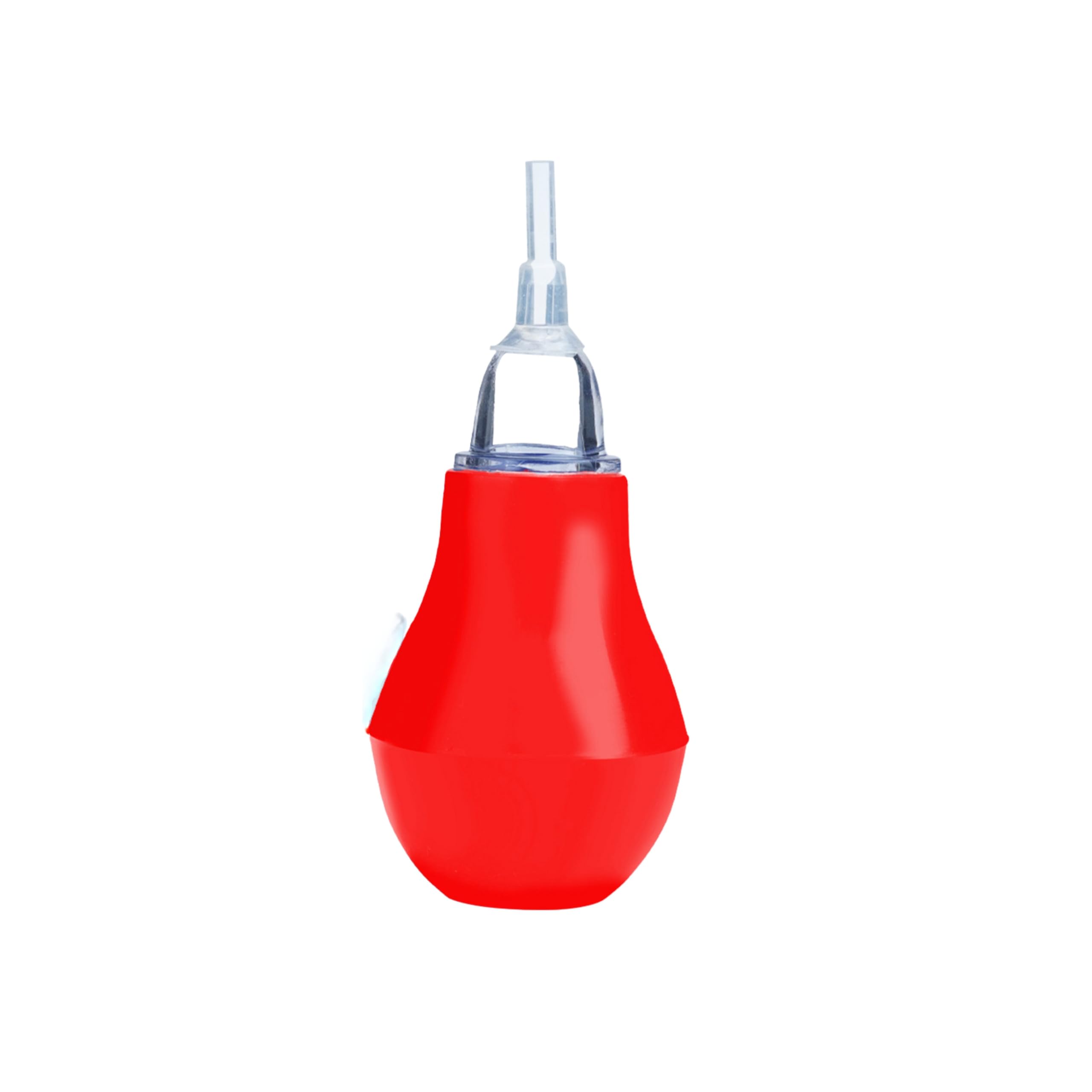Crescent Nasal Aspirator | BPA Free Nasal Aspirator for Baby Newborn | Soft Nozzle Baby Nose Cleaner | Easy to Clean Mucus Sucker for Baby Nose | Compact Baby Nasal Aspirator Mucus Sucker, 0+ Month Baby, Red