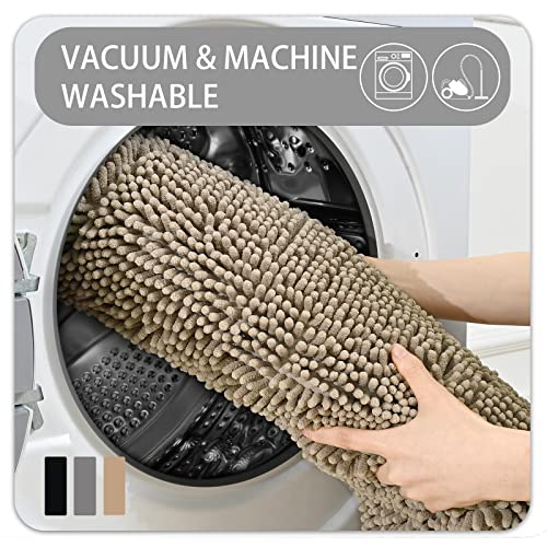 Ompaa Chenille Indoor Door Mat Entryway Rug, 36X24 Camel, Super Absorbent Mud Mats For Dirty Dogs Paws & Muddy Shoes, Non Slip Welcome Floor Doormats For Home Front Back Door, Patio, Garage, Entrance #TOP4