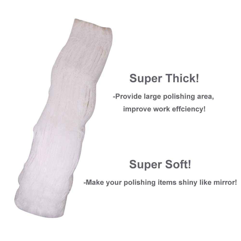 SCOTTCHEN 20,3 cm (40 warstw) ściernice polerskie z miękkiej flaneli, do szlifierki stołowej z otworem na wałek 5/8", 2 sztuki