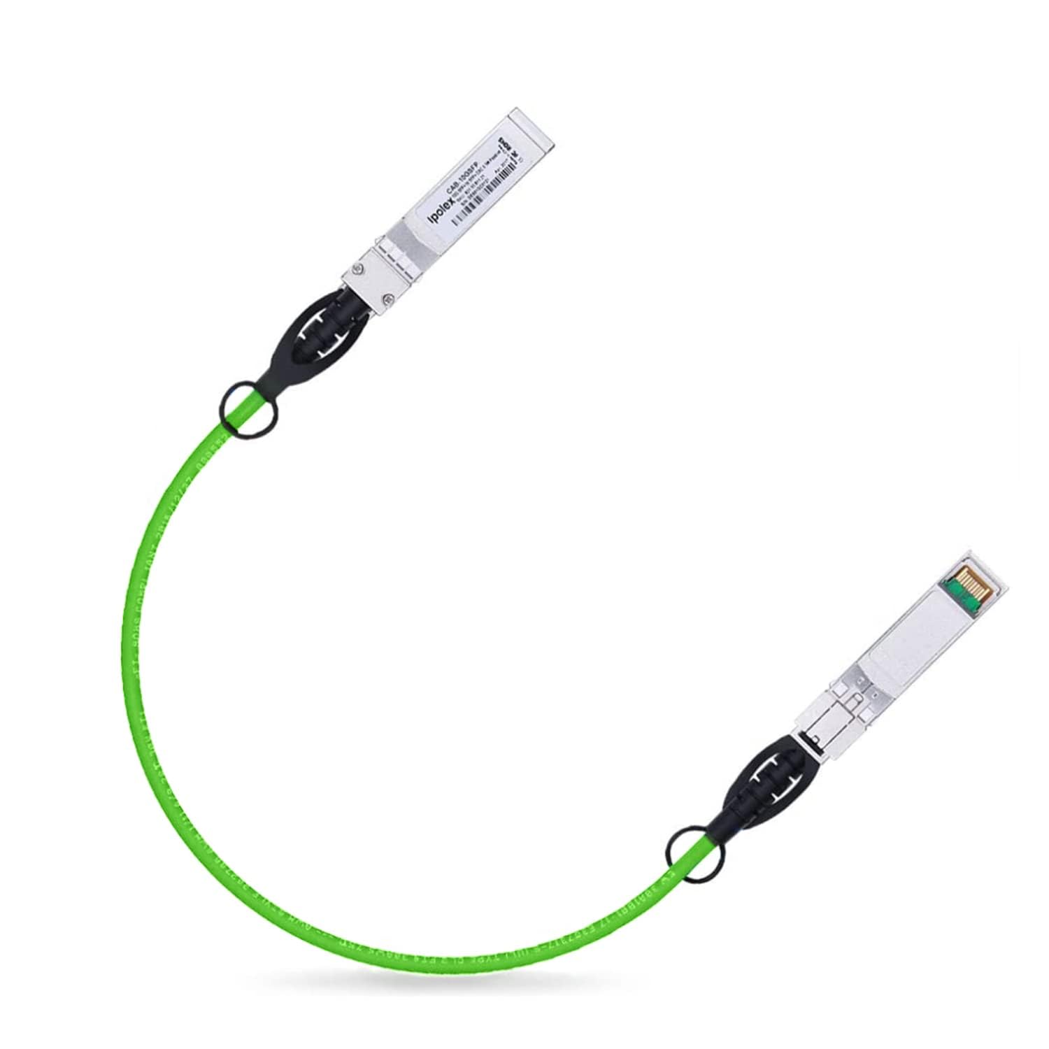 ipolex 10G SFP+ Kupferkabel, Grün SFP+ DAC, 10GBASE-CU Direct Attach Kabel, 10Gb/s Passives Twinax Kabel Kompatibel für Cisco, Ubiquiti, Meraki, Mikrotik, Intel und mehr. 0,25-Meter.