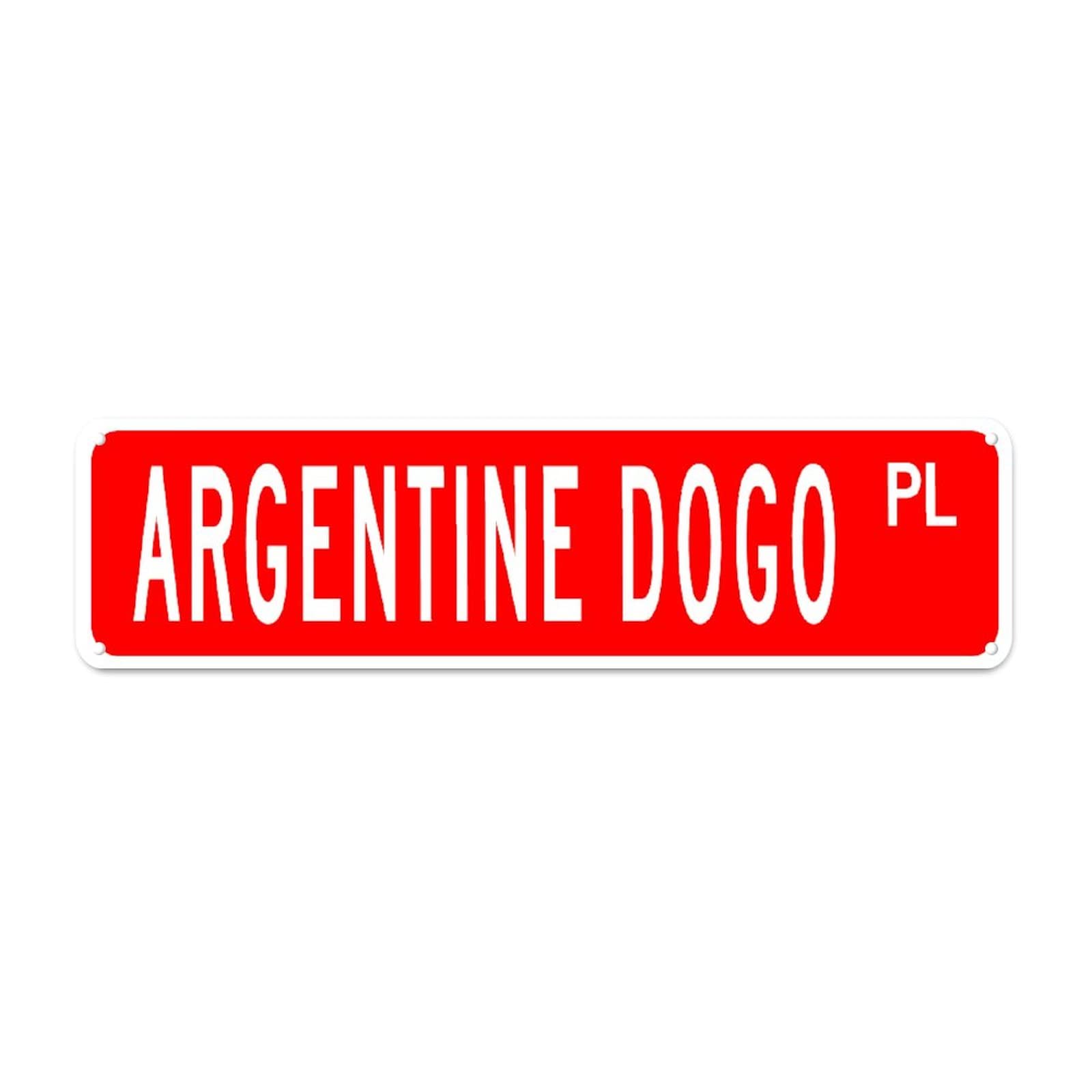 Argentine Dogo PL Retro Tin Signs Aluminum Metal Sign Gift for Home Kitchen Restaurants Garden Wall Pub Club Decor 4x16 Inch
