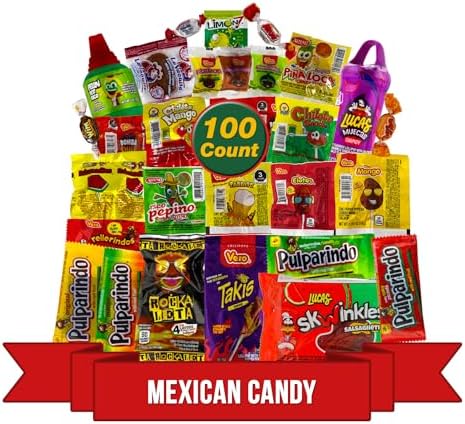 Mexican Candy Mix Bag Family Pack (100 Count) Sweet, Sour and Spicy by Look-On
