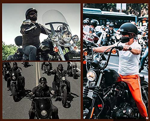 Casco Moto Vintage Jet - Modello Mezzo Aperto Con Parasole - Omologato DOT - Per Uomo E Donna - Harley, Cruiser, Scooter - Taglie M-L-XL