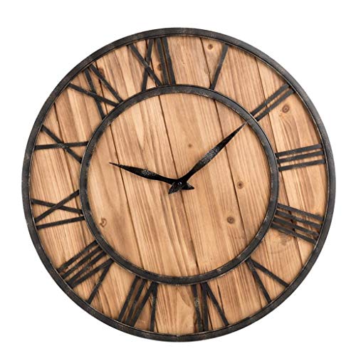 Tubayia Reloj de pared retro de madera