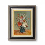 Handmade Pressed Flower Wall Art “Verdant Grace”, 30x40cm Vintage Floral Still Life, Wooden Frame, Botanical Home Décor